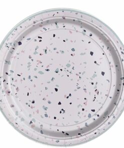 Mix It Up Mint Terrazzo Eco Paper Plates