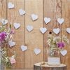 Rustic Country Heart Newspaper Garland