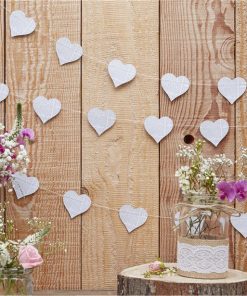 Rustic Country Heart Newspaper Garland