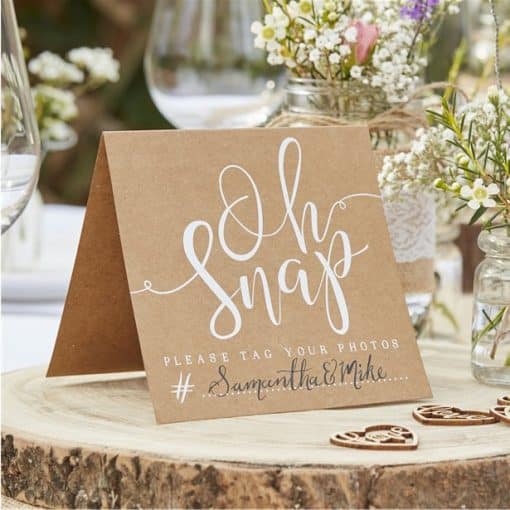 Rustic Country Wedding Oh Snap! Instagram Signs