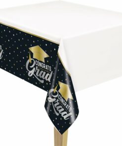 Stars & Caps Graduation Plastic Table Cover