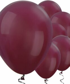 Burgundy Metallic Balloons - 12