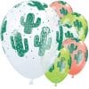 Cactus White, Coral & Lime Green Balloons