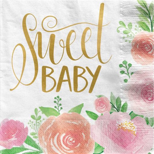 Floral Baby Party Paper Napkins