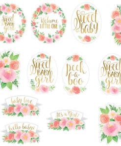 Floral Baby Party Cutout Decorations