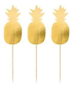 Gold Foil Pineapple Picks