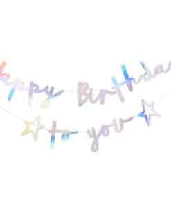 Happy Birthday to You Iridescent Letter Banner