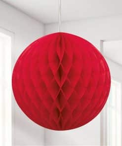 Red Honeycomb Ball Decoration