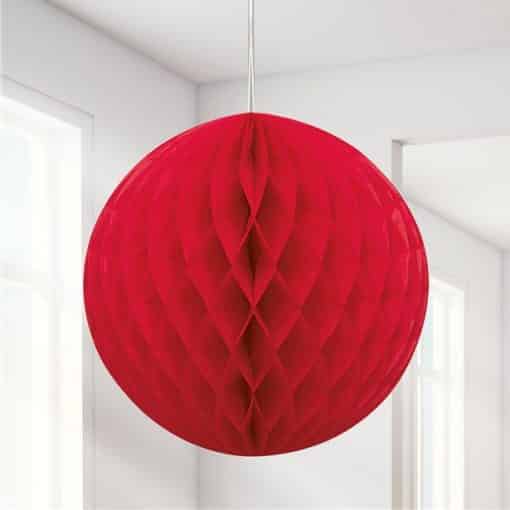 Red Honeycomb Ball Decoration