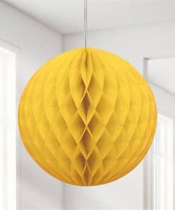 Yellow Honeycomb Ball Decoration