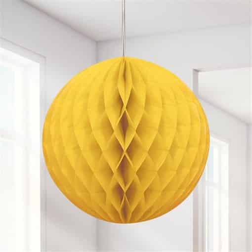 Yellow Honeycomb Ball Decoration