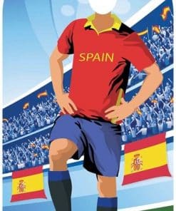 World Cup Football Spain Stand-In Cutout Decoration