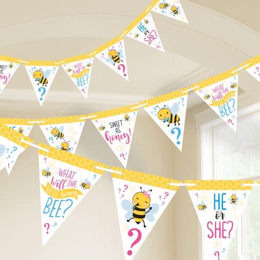 What Will It Bee Party Paper Bunting