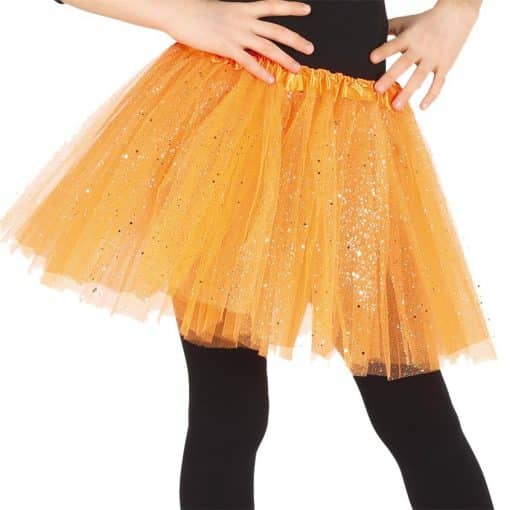 Child Orange Glitter Tutu