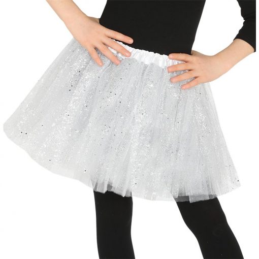 Child White Glitter Tutu