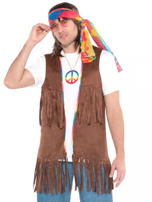 1960's Long Hippie Vest Adult Costume