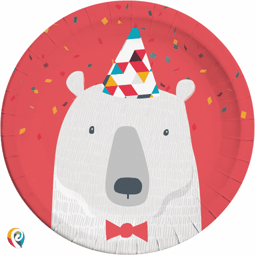 Arctic Party Polar Bear Paper Plates