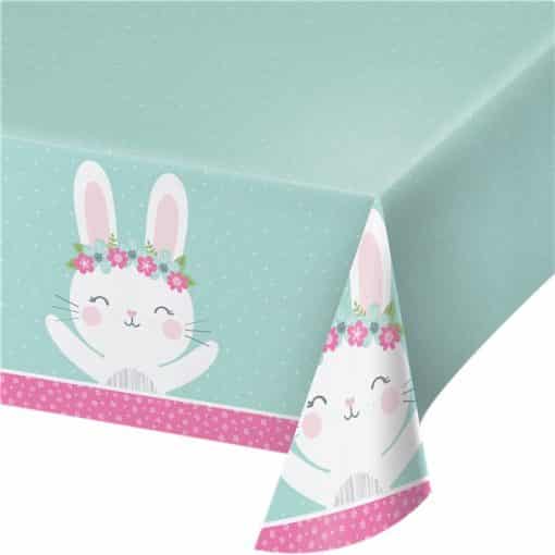 Birthday Bunny Party Plastic Tablecover