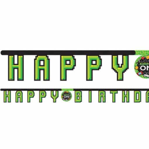 Game On Party 'Happy Birthday' Banner