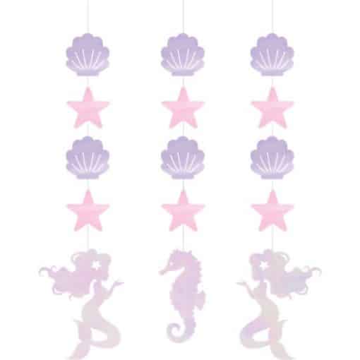 Mermaid Shine Iridescent Hanging Cutouts