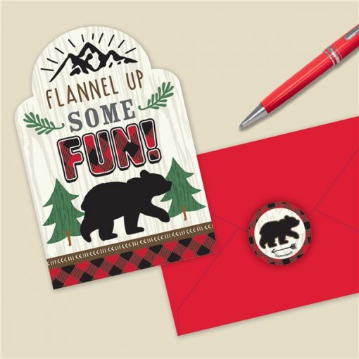 Little Lumberjack Party Postcard Invitations