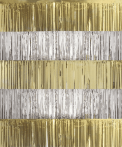 Gold & Silver Foil Foil Hanging Backdrop Decoration