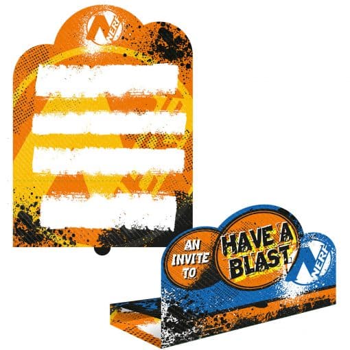 NERF Stand-up Invitations