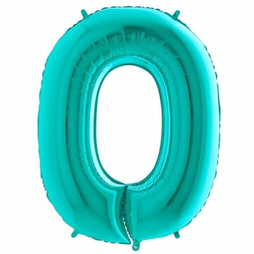 Tiffany Blue Number 0 Balloon