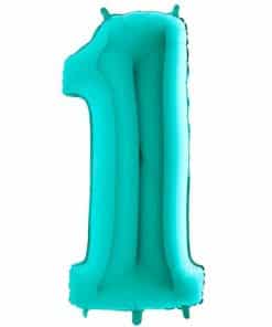 Tiffany Blue Number 1 Balloon