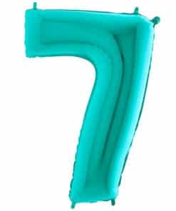 Tiffany Blue Number 7 Balloon