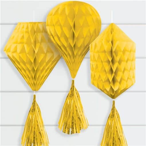Yellow Mini Honeycombs with Tassels