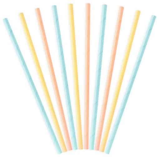 Pastel Mix Paper Straws