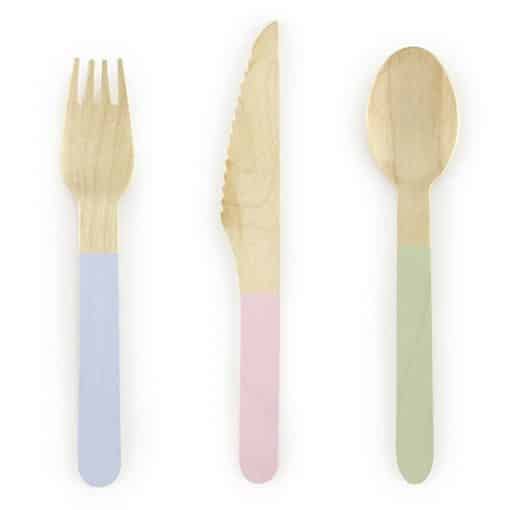 Pastel Mix Wooden Cutlery
