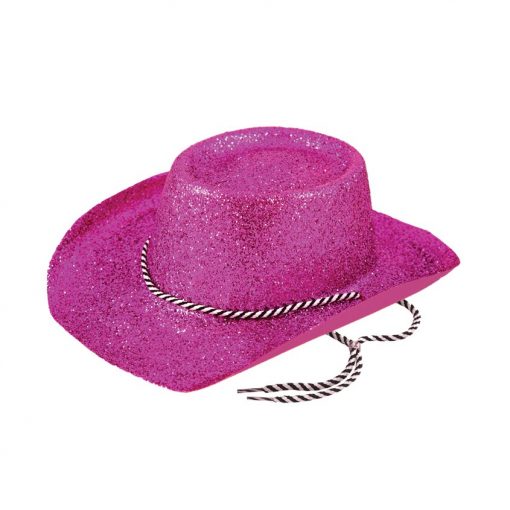 Pink Glitter Cowboy Hat