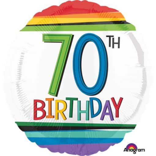 70th Birthday Rainbow Balloon