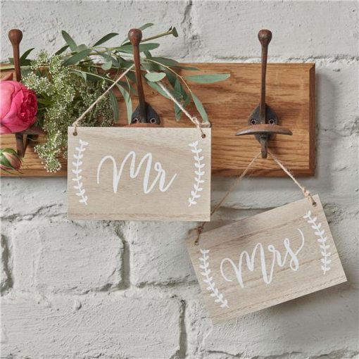 Boho Wedding Mr & Mrs Chair Signs