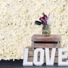 Cream Hydrangea Flower Wall