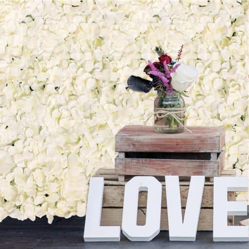 Cream Hydrangea Flower Wall