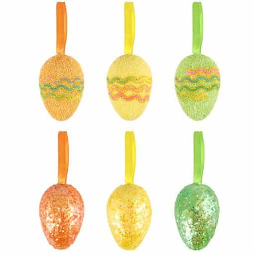 Glitter Hanging Easter Eggs