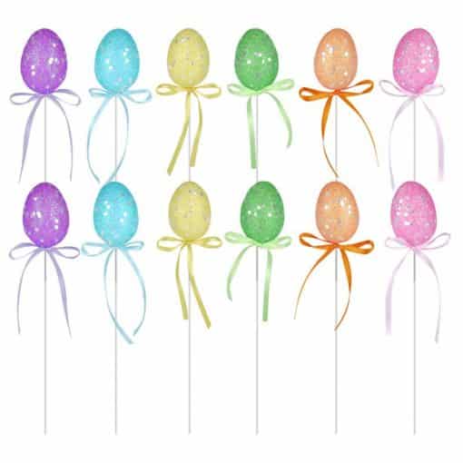 Glittery Easter Egg Picks