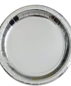 Metallic Silver Paper Plates