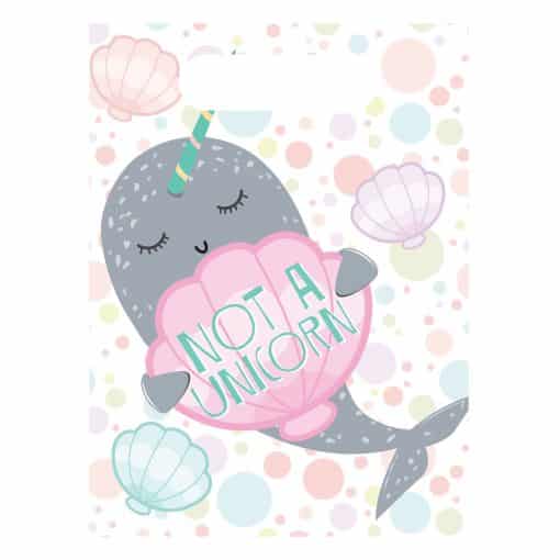 Narwhal Party Plastic Loot Bags