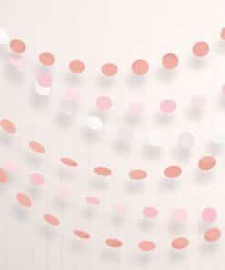 Rose Gold Blush Dot Garland