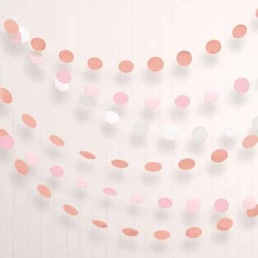 Rose Gold Blush Dot Garland