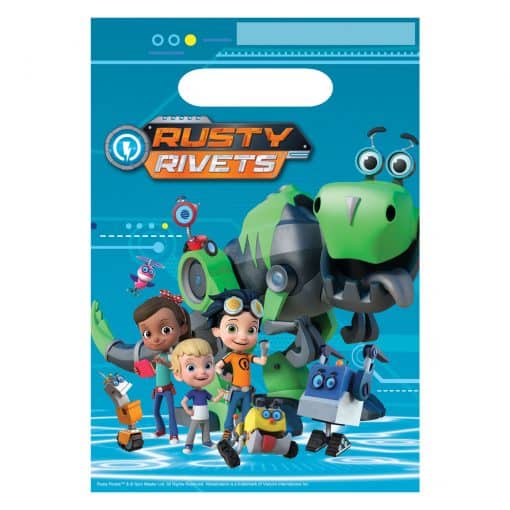 Rusty Rivets Party Plastic Loot Bags