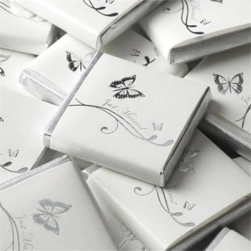 Silver Wedding Butterfly Neapolitan Chocolates