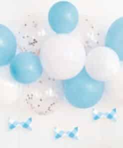 Blue Gingham 1st Birthday Balloon Arch Kit