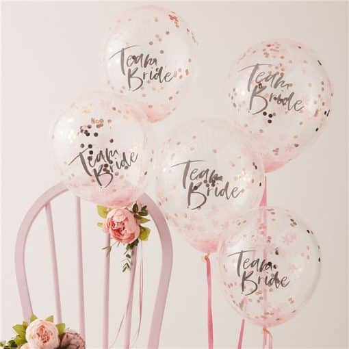 Floral Hen Party Team Bride Confetti Balloons