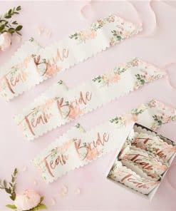 Floral Hen Party Team Bride Sashes