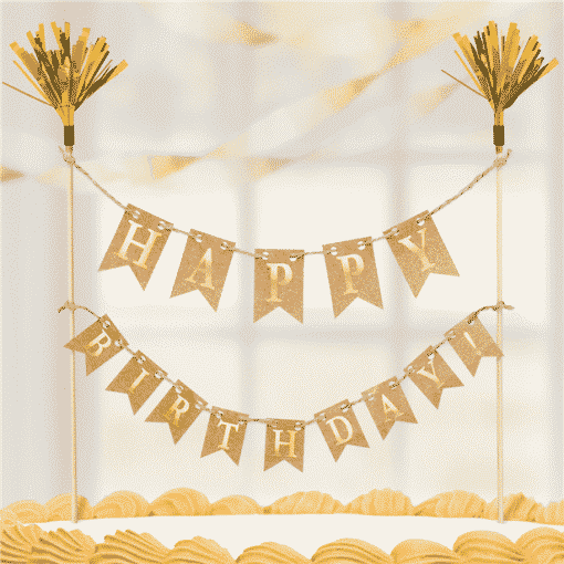 Gold Cake Pick Banner